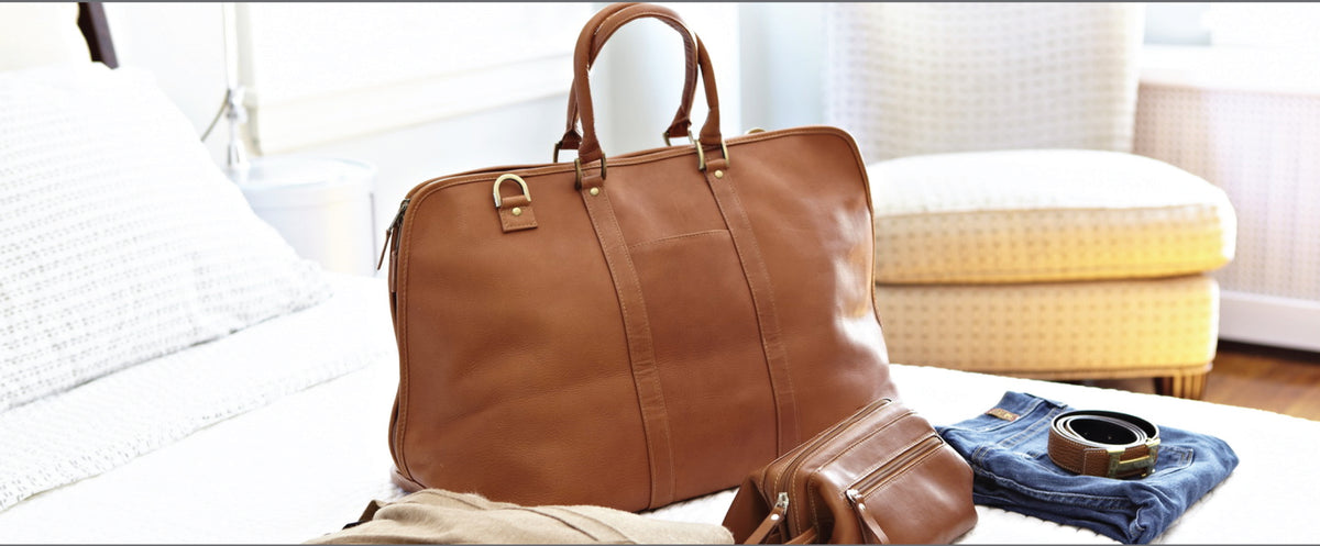 Leather XL Round Roadster Duffel Bag