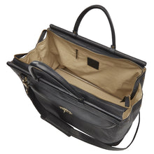 Load image into Gallery viewer, Leather Wanderlust Turnlock Carpet Bag
