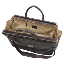 Load image into Gallery viewer, Leather Wanderlust Turnlock Carpet Bag
