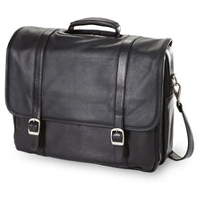 Load image into Gallery viewer, Executive Leather Flap Laptop Briefcase
