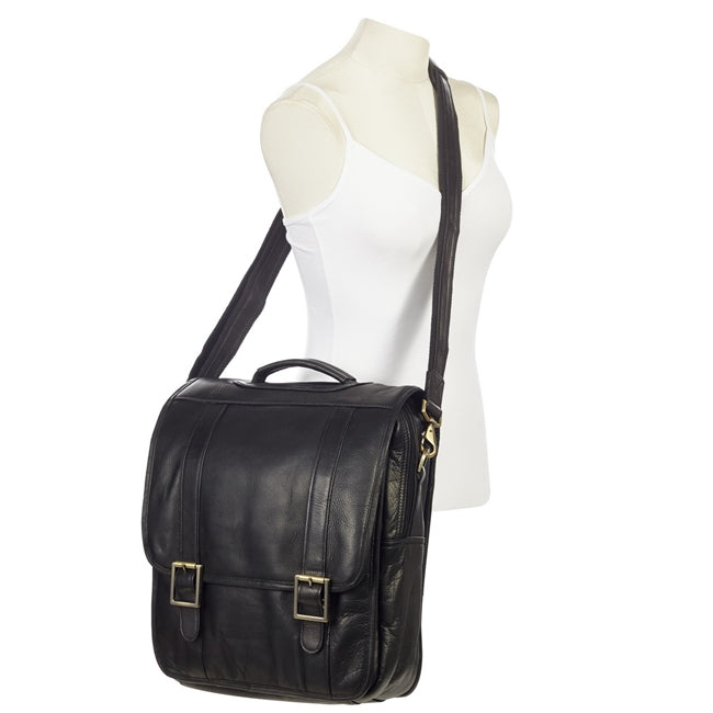 Leather Upright Porthole Briefcase by Clava