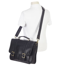 Load image into Gallery viewer, Classic Leather Flap Briefcase