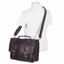 Load image into Gallery viewer, Classic Leather Flap Briefcase