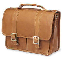 Load image into Gallery viewer, Classic Leather Flap Briefcase
