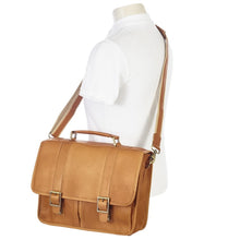 Load image into Gallery viewer, Classic Leather Flap Briefcase