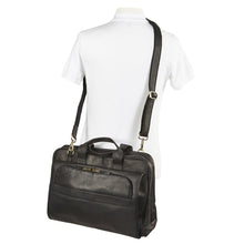 Load image into Gallery viewer, Leather Top Handle Accordion Briefcase