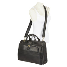 Load image into Gallery viewer, Leather Top Handle Accordion Briefcase