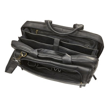 Load image into Gallery viewer, Leather Top Handle Accordion Briefcase