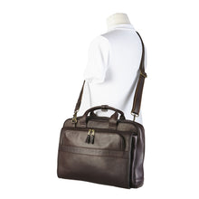 Load image into Gallery viewer, Leather Top Handle Accordion Briefcase
