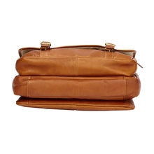 Load image into Gallery viewer, Leather Gusset Laptop Briefcase by Clava