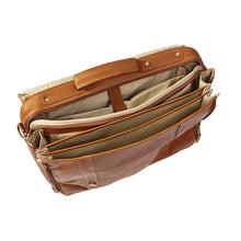 Load image into Gallery viewer, Leather Gusset Laptop Briefcase by Clava