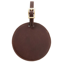 Load image into Gallery viewer, Sonoma Leather Circle Luggage Tag
