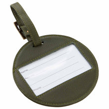 Load image into Gallery viewer, Sonoma Leather Circle Luggage Tag
