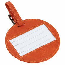 Load image into Gallery viewer, Sonoma Leather Circle Luggage Tag
