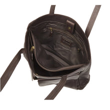 Load image into Gallery viewer, Two Pocket Leather Tote