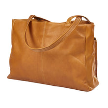 Load image into Gallery viewer, Two Pocket Leather Tote