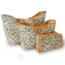 Load image into Gallery viewer, Wellie Ikat 2 Piece Cosmetic Case
