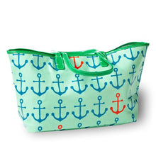 Load image into Gallery viewer, Wellie Market Tote - Anchor Pattern
