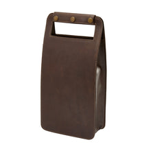 Load image into Gallery viewer, Leather Two Bottle Wine Carrier