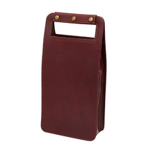 Load image into Gallery viewer, Leather Two Bottle Wine Carrier