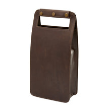 Load image into Gallery viewer, Leather Two Bottle Wine Carrier