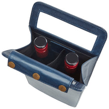 Load image into Gallery viewer, Leather Two Bottle Wine Carrier
