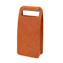 Load image into Gallery viewer, Leather Two Bottle Wine Carrier