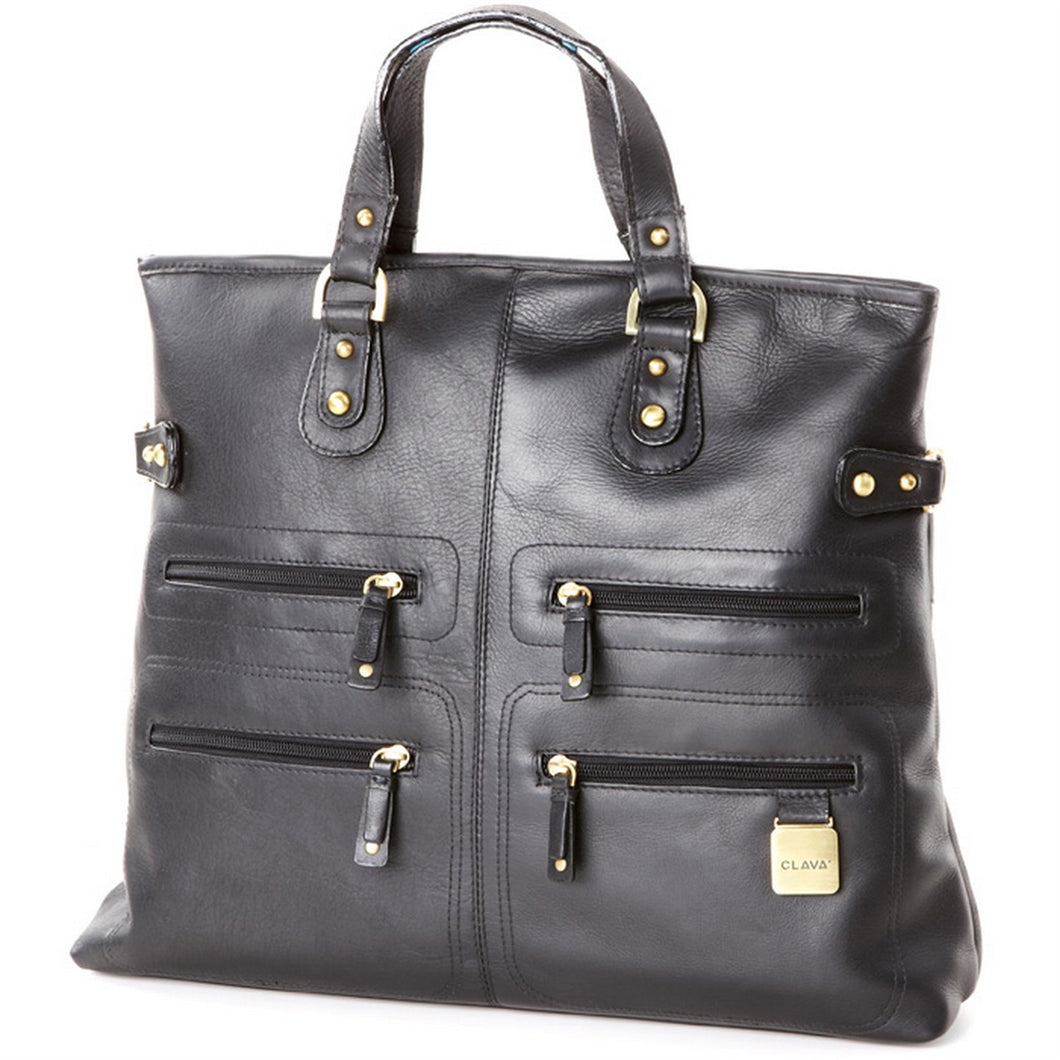 Leather Zip Tote-Shoulder Bag