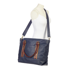 Load image into Gallery viewer, Racer Leather Travel Tote
