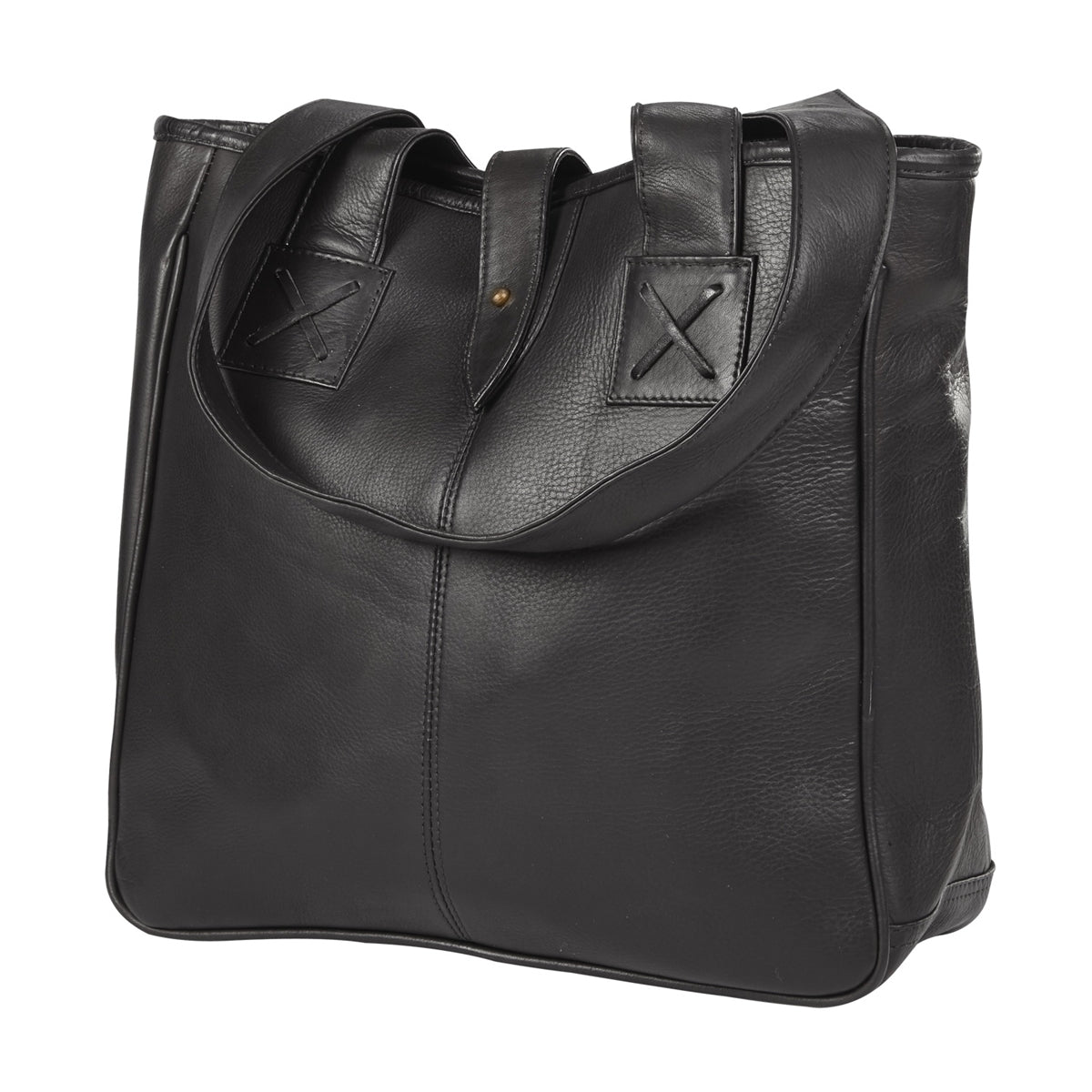 Vachetta Leather Everyday Square Tote Vachetta Black / 12 x 12 x 4