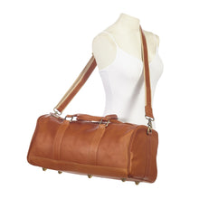 Load image into Gallery viewer, Simple Leather Barrel Gym Bag