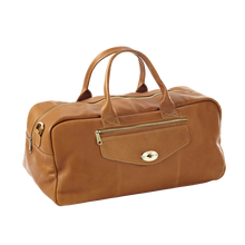 Load image into Gallery viewer, Leather Aviator Turnlock Duffel
