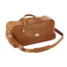 Load image into Gallery viewer, Leather Aviator Turnlock Duffel
