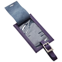 Load image into Gallery viewer, Oversized Rectangular Leather Luggage Tag