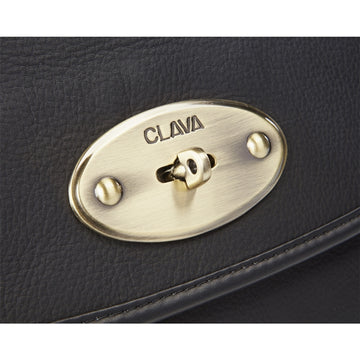 clava turnlock leather backpack Wanderlust Leather Turnlock Carpet Bag by Clava – CLAVA