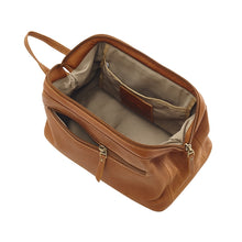 Load image into Gallery viewer, Leather Framed Toiletry Case
