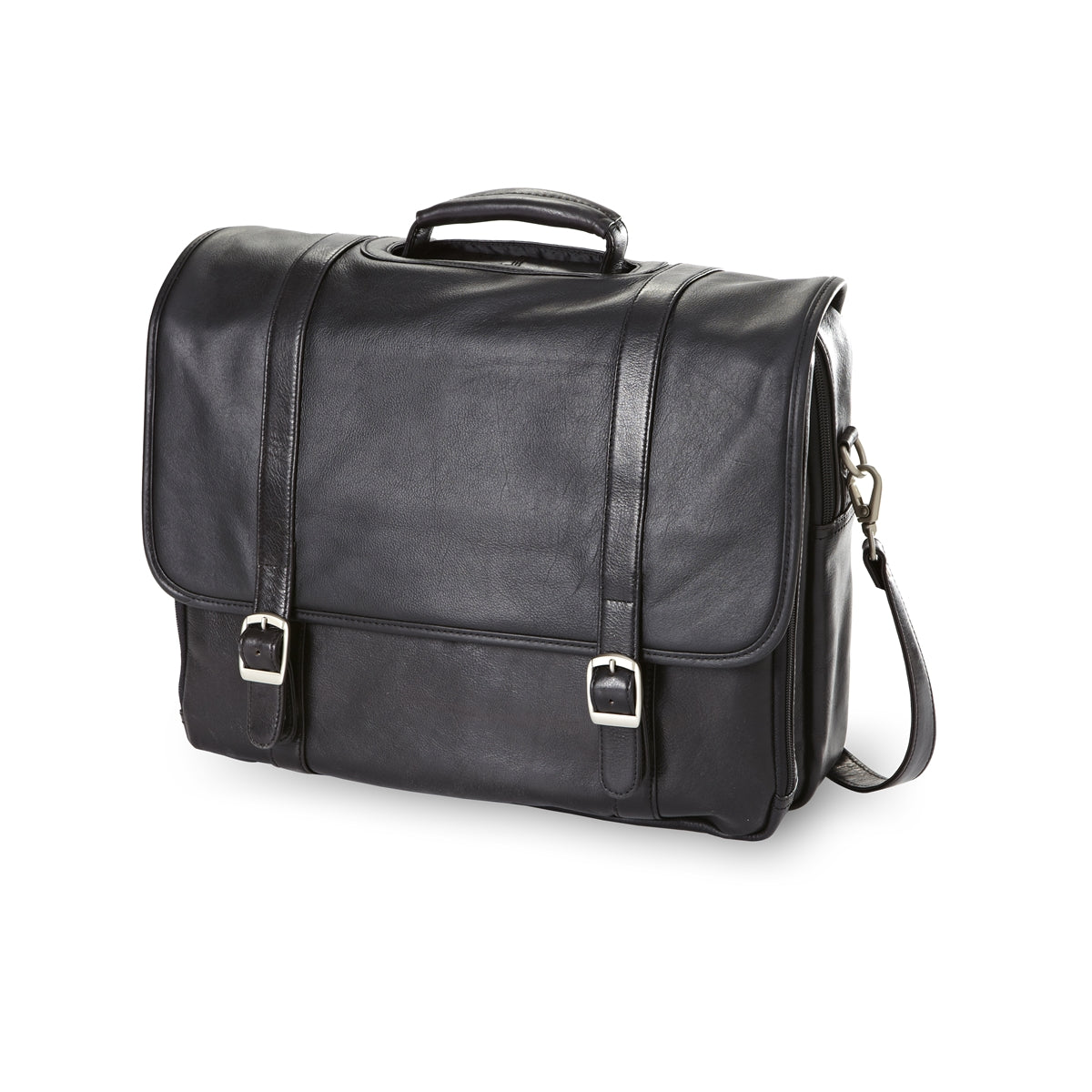 Leather Buckle Laptop Briefcase by Clava – CLAVA