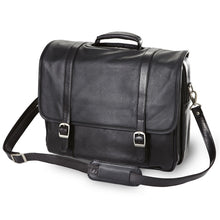 Load image into Gallery viewer, Executive Leather Flap Laptop Briefcase
