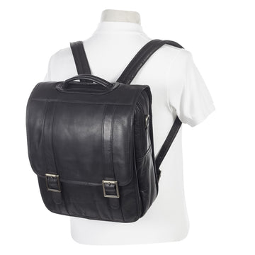 clava vachetta leather urban survival backpack Leather Upright Porthole Briefcase Backpack