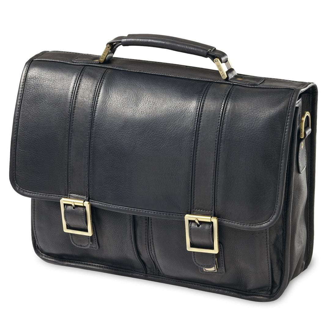 Classic Leather Flap Briefcase