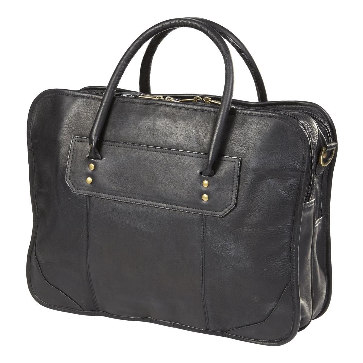 clava leather upright porthole briefcase backpack Brown by Capra Gorgeous and buttery soft Leather Convertible Briefcase Backpack -