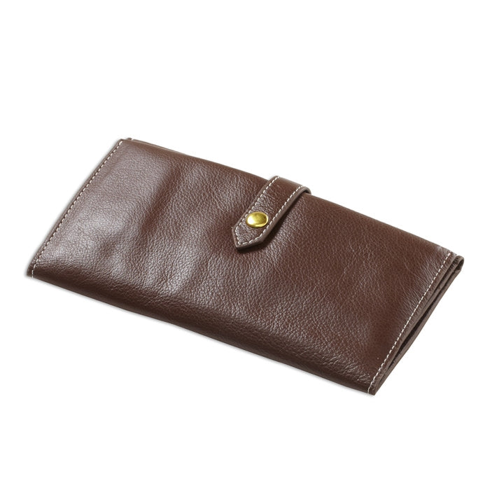 Leather Snap Trifold Wallet