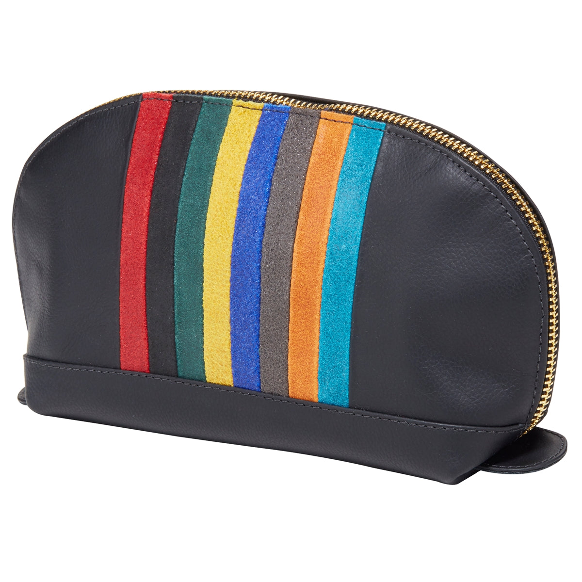 Iris Striped Leather Utility and Accessory Pouch by Clava – CLAVA