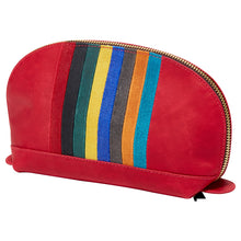 Load image into Gallery viewer, Iris Striped Leather Accessory Pouch
