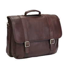 Load image into Gallery viewer, Leather Gusset Laptop Briefcase by Clava
