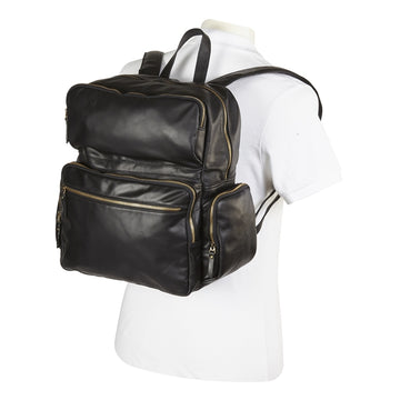 burlington leather backpacks Clava Mid-Size Multi Pocket Backpack Vachetta Tan