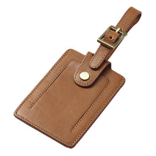 Load image into Gallery viewer, First Class Leather Snap Luggage Tag
