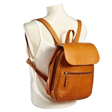 Load image into Gallery viewer, Leather Flap Organizer Backpack
