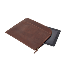 Load image into Gallery viewer, Leather iPad-Tablet Pouch
