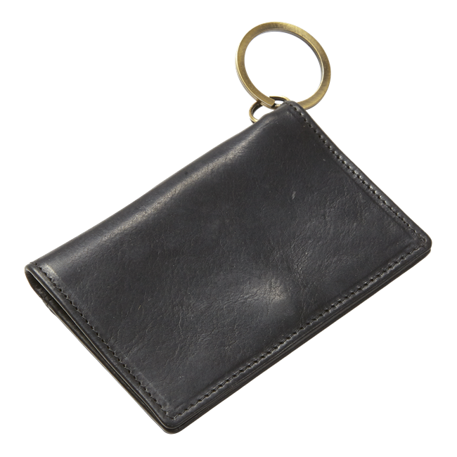 Genuine Leather Key Chain Wallet in Black | Giddy Up Glamour Boutique
